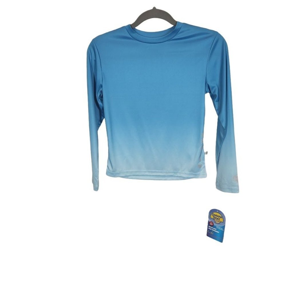 NWT Banana Boat Kids UPF Long Sleeve Rash Guard Shirt Size Medium